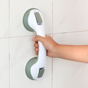 The kind of suction-cup grab bar we used for shower safety at home and away.